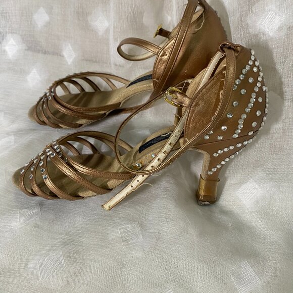 Dance Shoes Women  Dancing High Heel Sparkly Salsa Bachata Latin - Picture 2 of 6